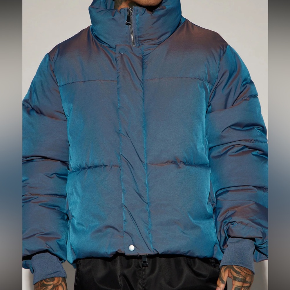 Men Heavy Weight Cropped Puffer Jacket